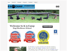 Tablet Screenshot of k9camptraining.com